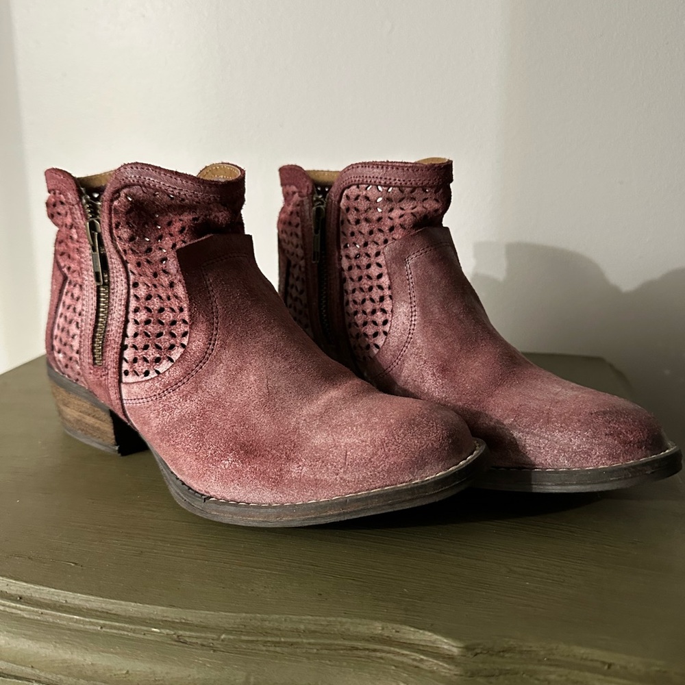 Distressed ankle boots